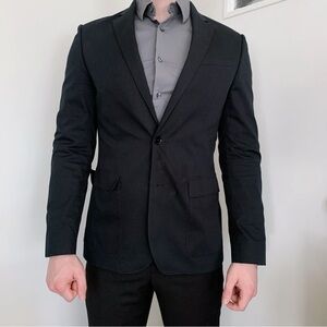 Black Express Photographer Fitted Sport Coat Blazer Classic Formal 38R Wedding